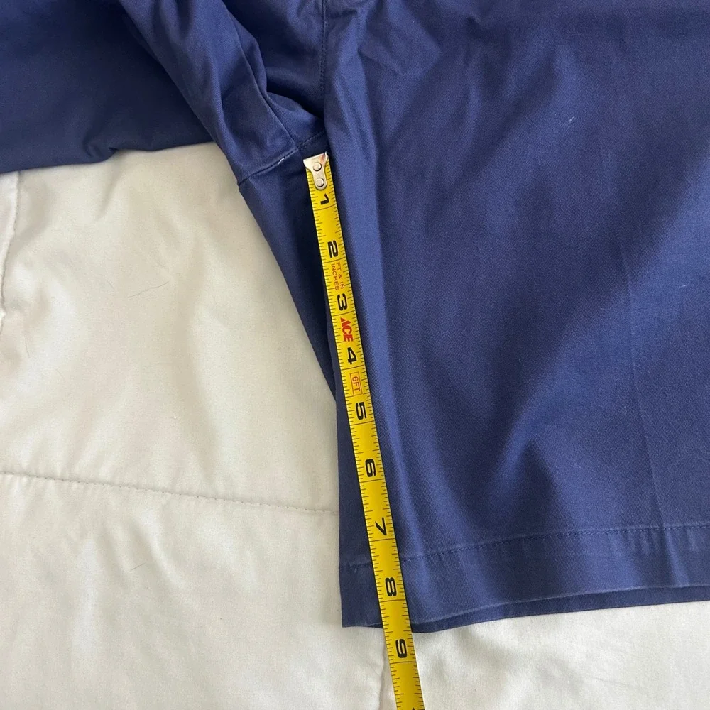 Vineyard Vines Mens Breaker Shorts Navy Blue Chino Stretch Size 38 Flat Front